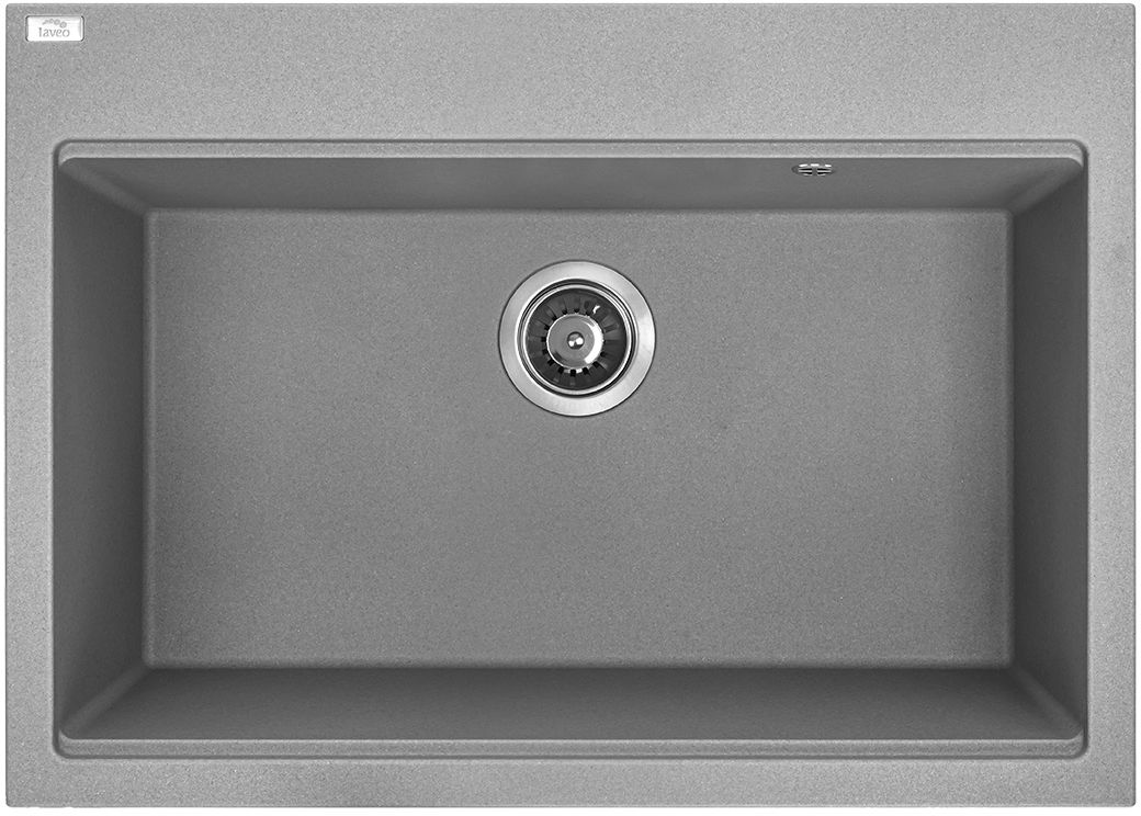 Laveo Tau chiuvetă din granit 70x50 cm gri/grafit/onix SBT5107