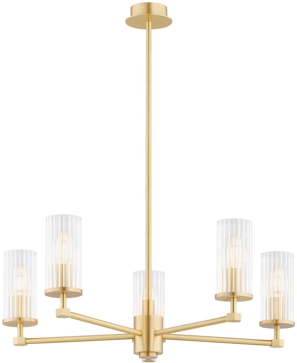 Argon Hampton lampă suspendată 5x7 W alamă-transparent 2177
