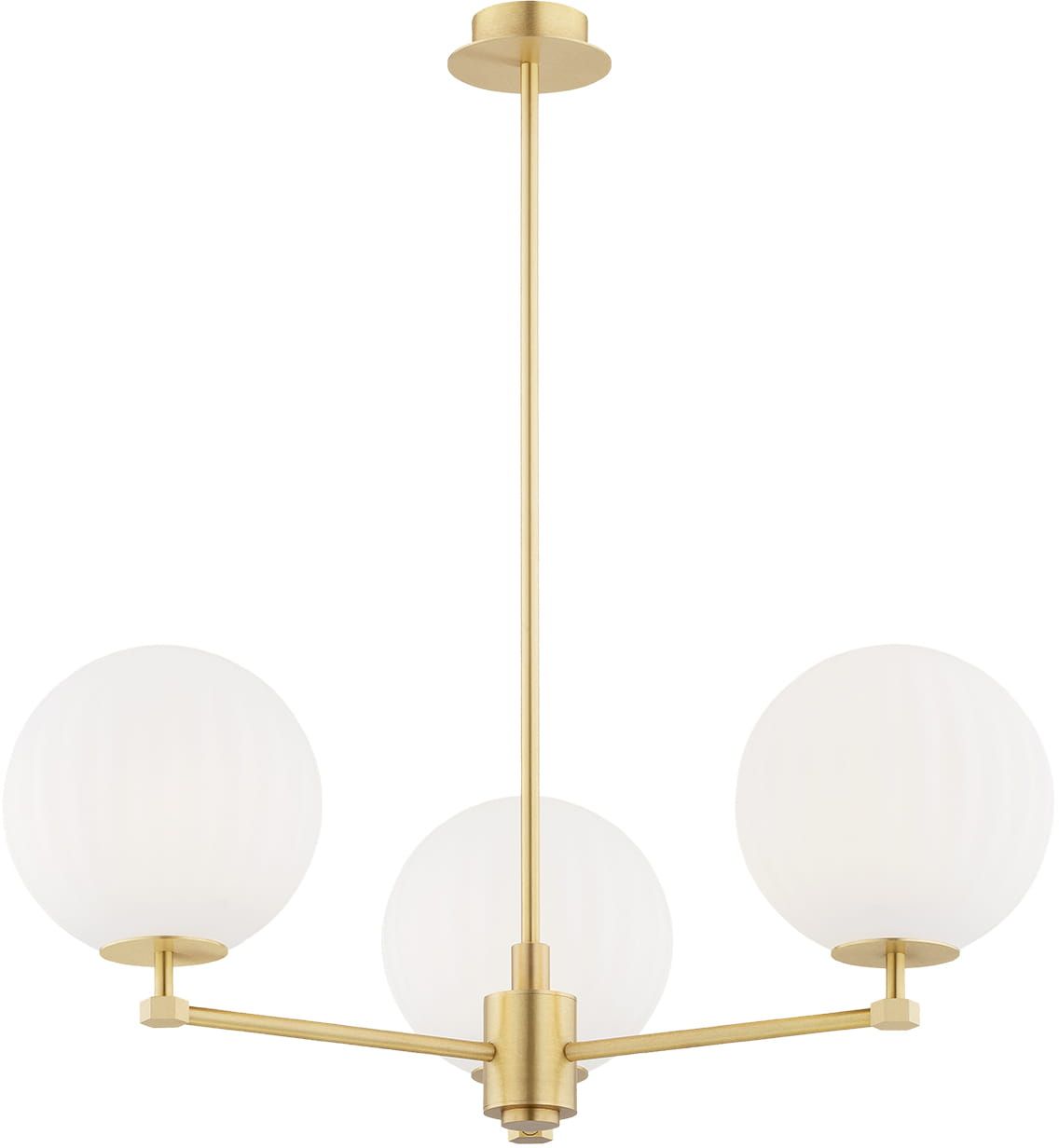 Argon Paloma lampă suspendată 3x7 W alb-alamă 6307