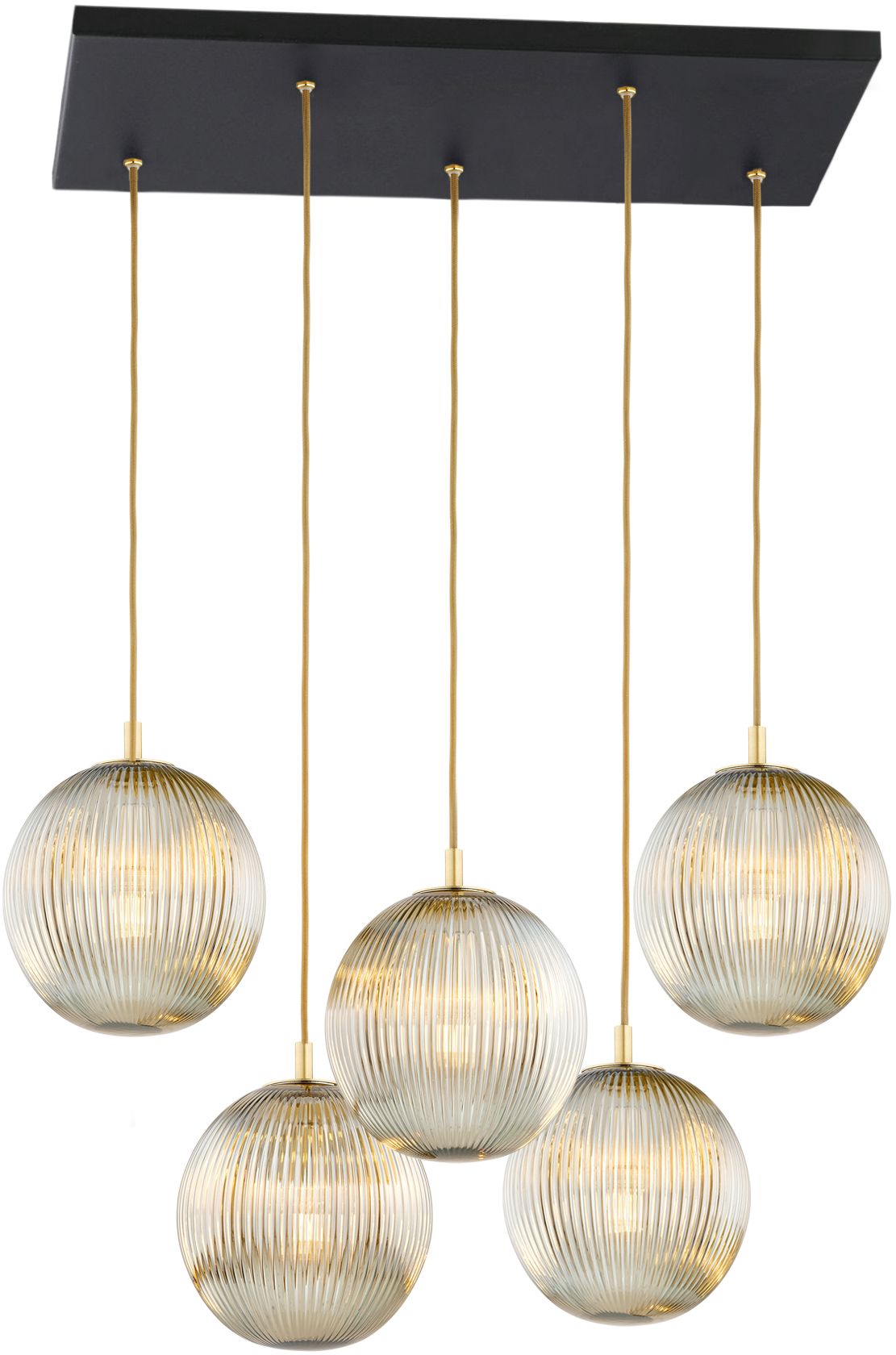 Argon Paloma lampă suspendată 5x15 W alamă-gri/frasin 2189