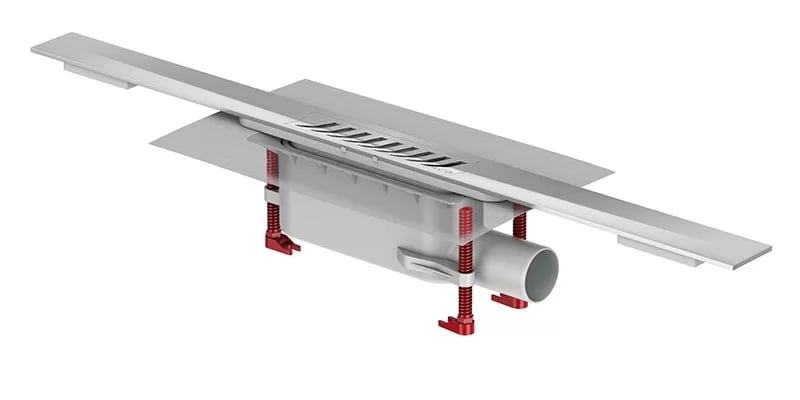 ACO ShowerDrain S+ profil scurgere liniară cu grătar 100 cm crom 9010.51.03