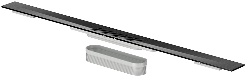 ACO ShowerDrain S+ profil scurgere liniară cu grătar 100 cm negru 9010.51.43