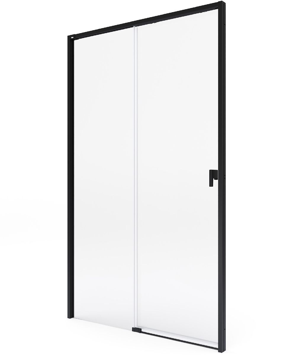 Roca Metropolis-N uși de duș 100 cm culisantă negru mat/sticlă transparentă AMP1310016M