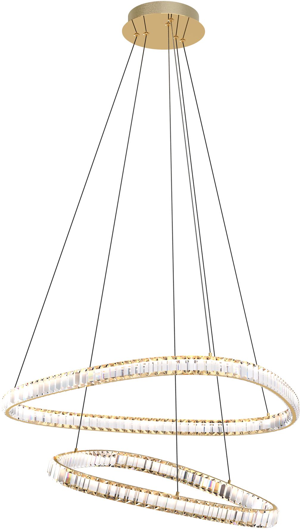 Zuma Line Athesa lampă suspendată 1x36 W transparent-auriu MD3169-2-3GT