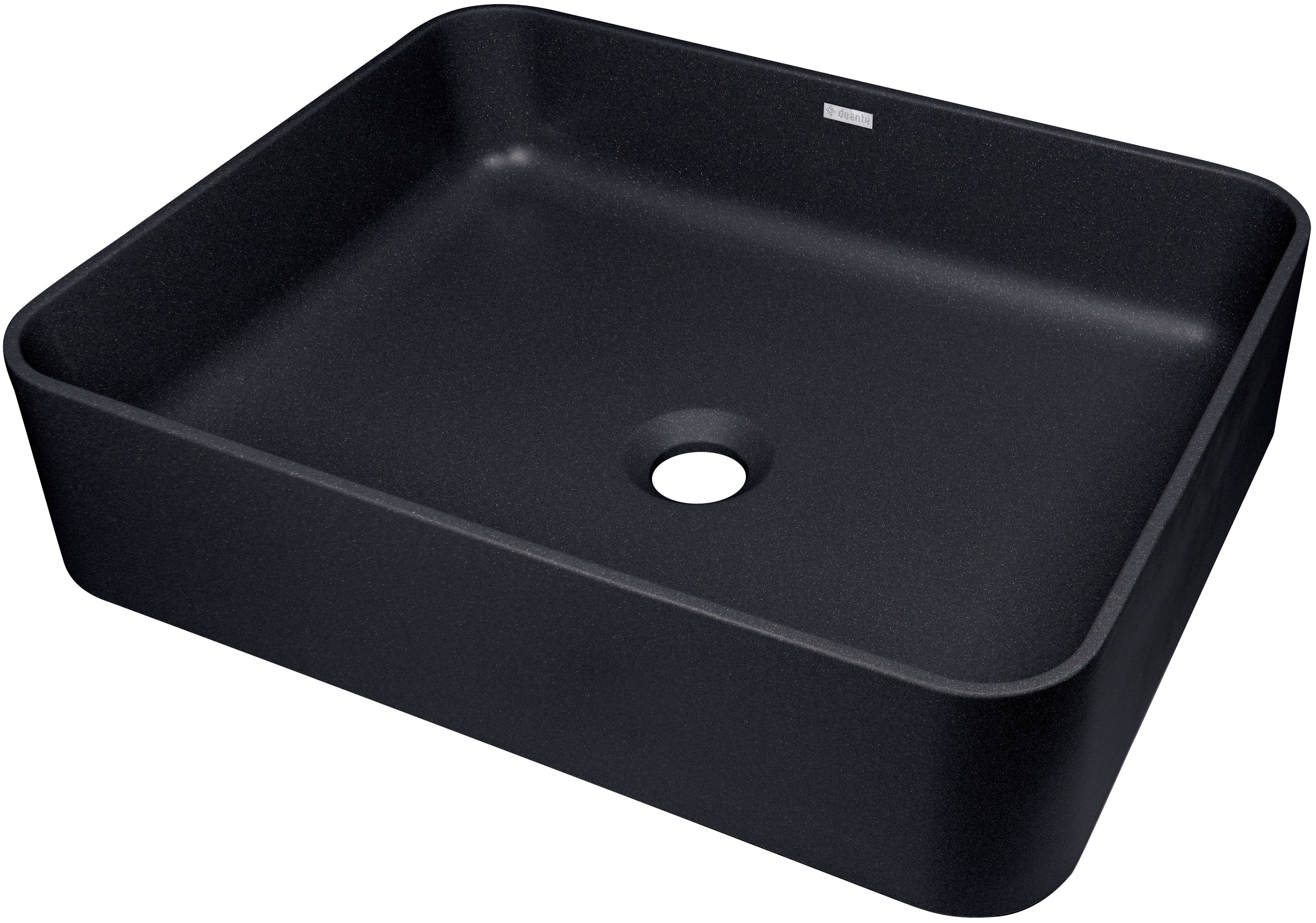Deante Temisto lavoar 50x40 cm dreptunghiular de blat negru CQT_NU5S
