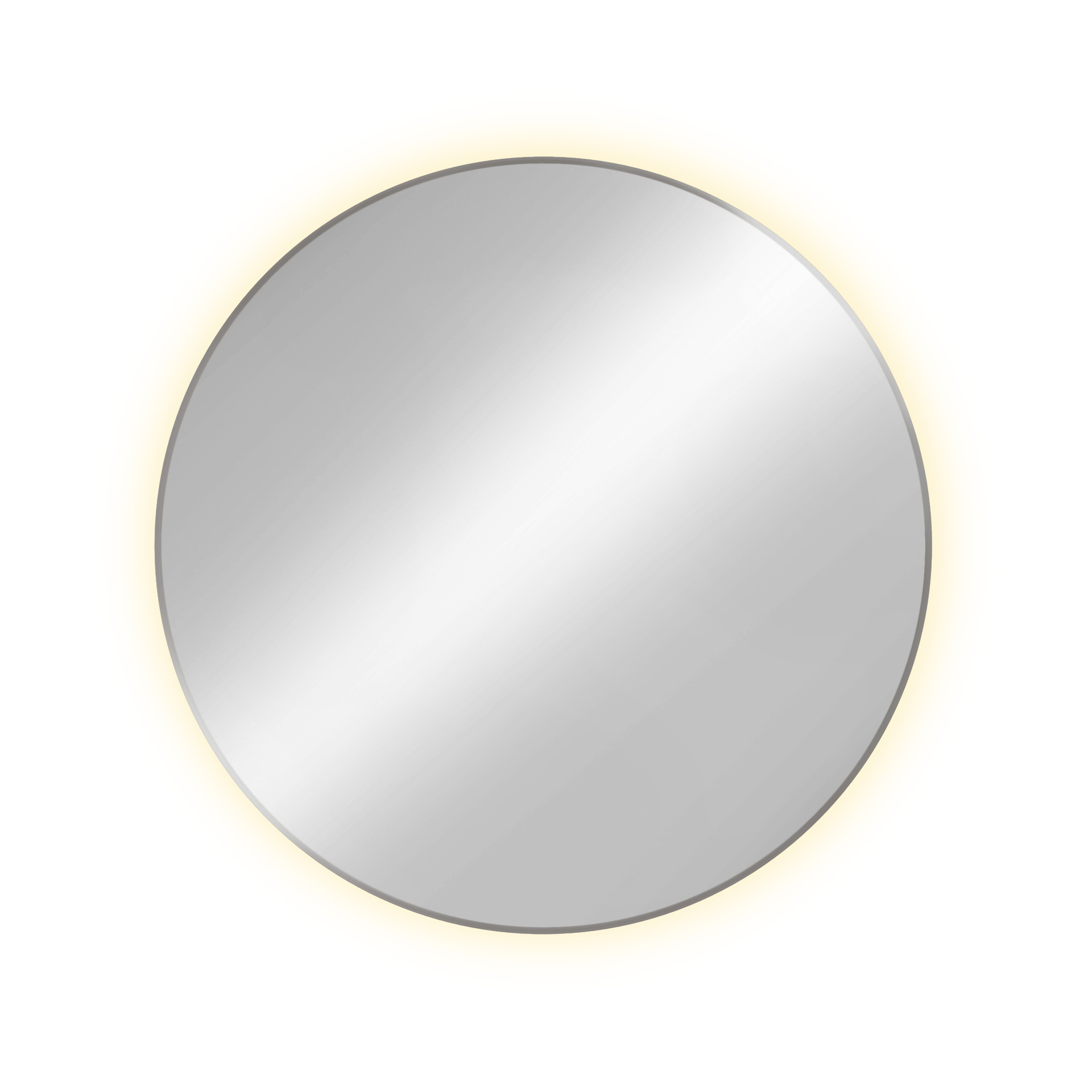 Baltica Design Tiny Border Bright oglindă 50x50 cm rotund cu iluminare argint 5904107910468