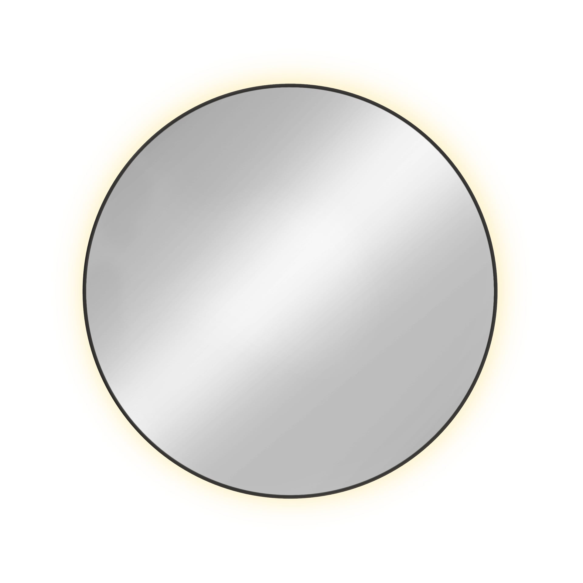 Baltica Design Tiny Border Bright oglindă 90x90 cm rotund cu iluminare auriu 5904107910949