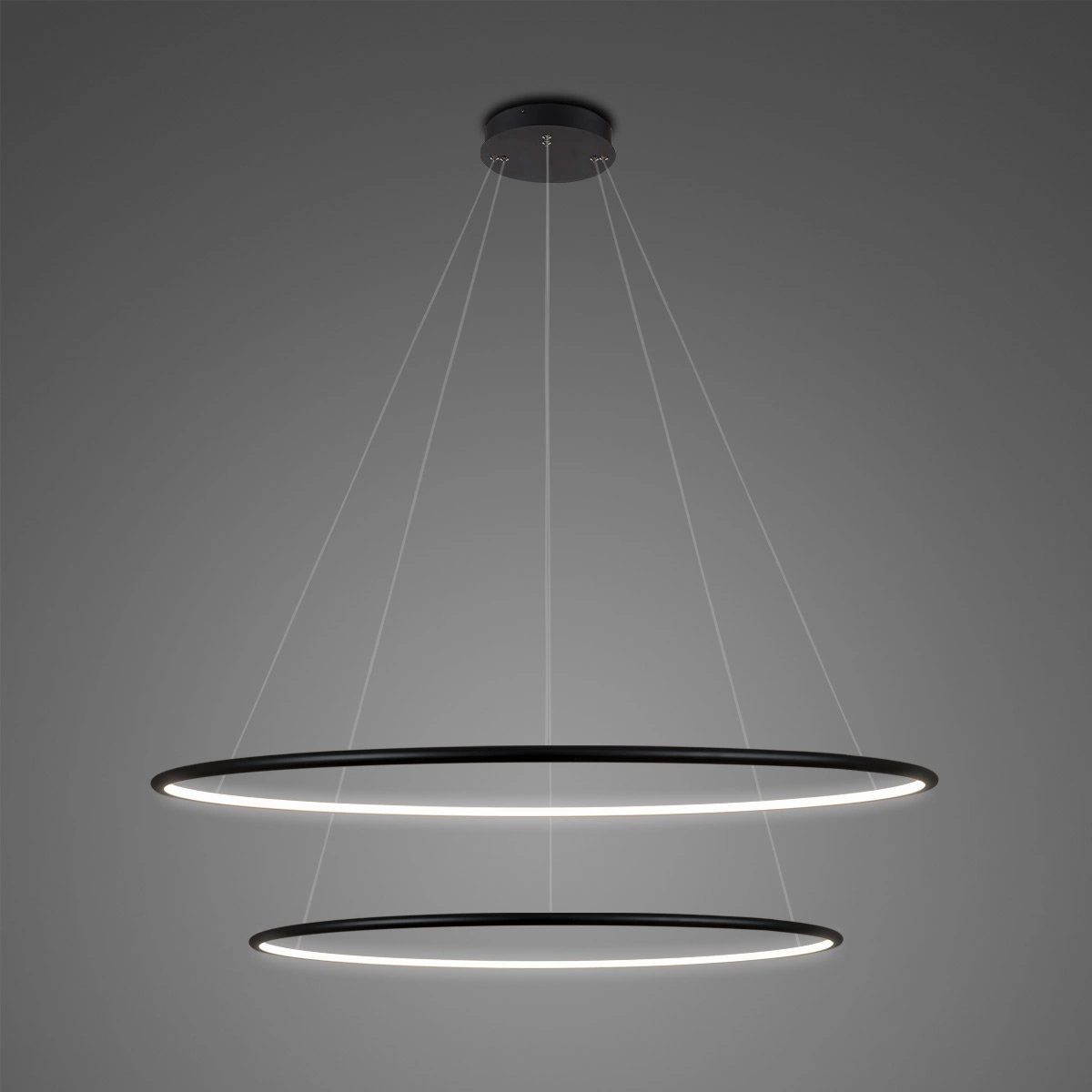 Altavola Design Ledowe Okręgi lampă suspendată 2x53 W negru LA074/P_80_in_4k_black