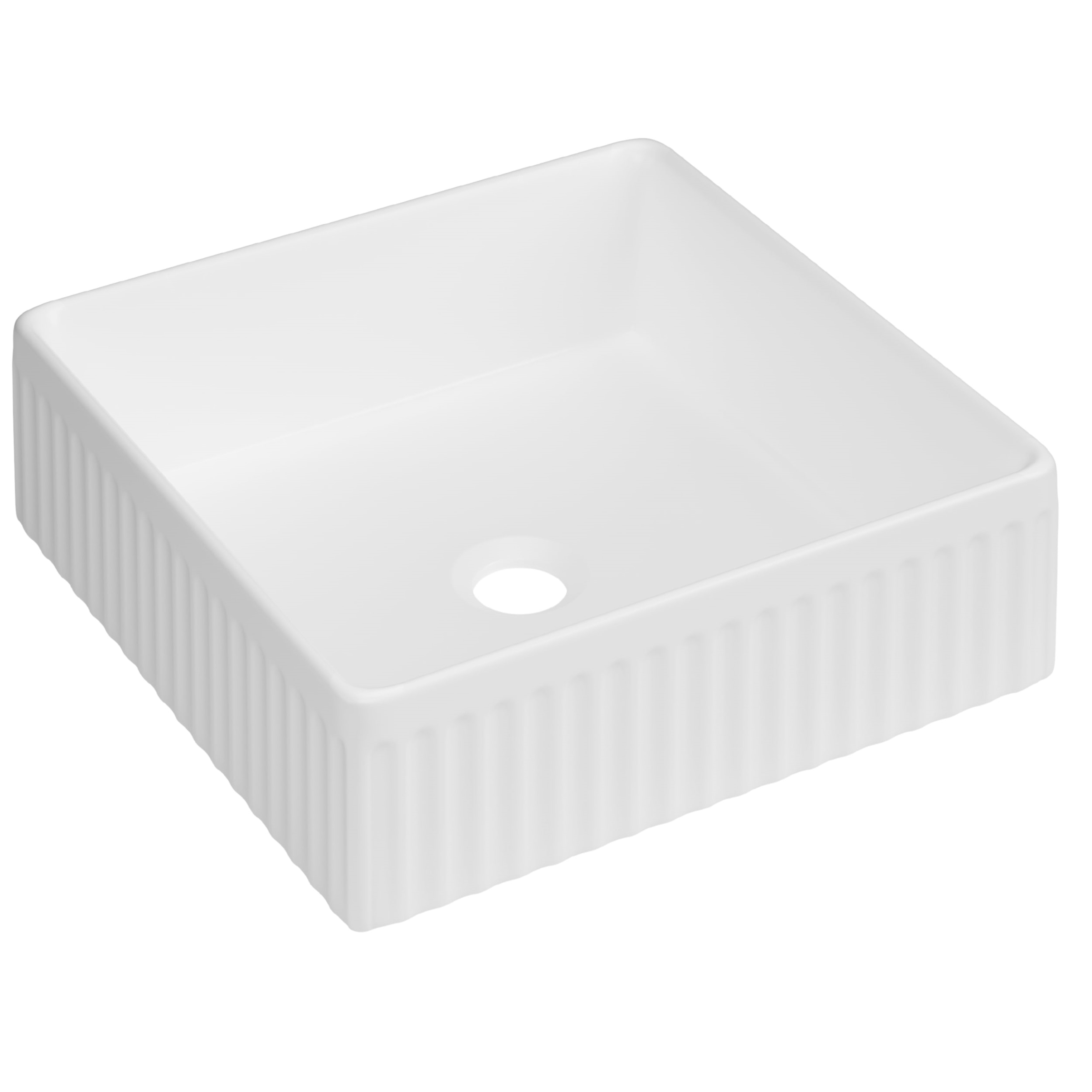 Invena Glamour lavoar 36.5x36.5 cm pătrat de blat alb CE-63-K01