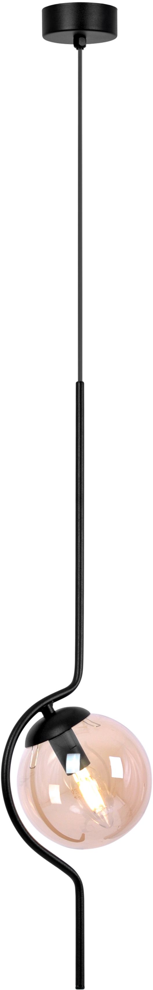 Kaja Vela lampă suspendată 1x40 W negru-chihlimbar K-5335