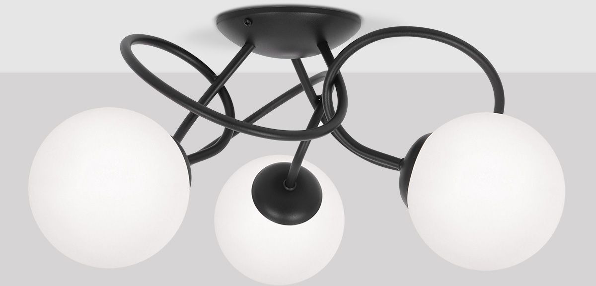 Kaja Nela lampă de tavan 3x40 W negru K-5350