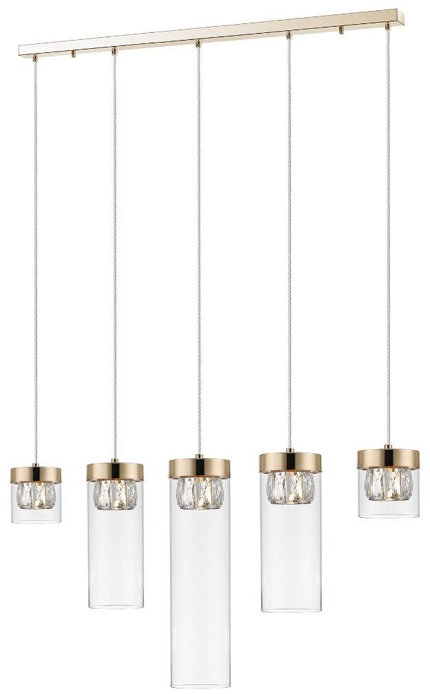 Zuma Line Gem lampă suspendată 5x28 W transparent-auriu P0389-05E-F7AC