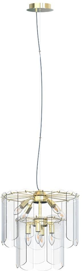 Zuma Line Nira lampă suspendată x40 W transparent-auriu MD3523-8M-EGN