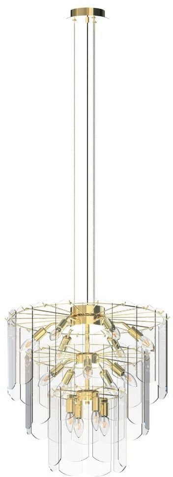 Zuma Line Nira lampă suspendată x40 W transparent-auriu MD3523-14L-EGN