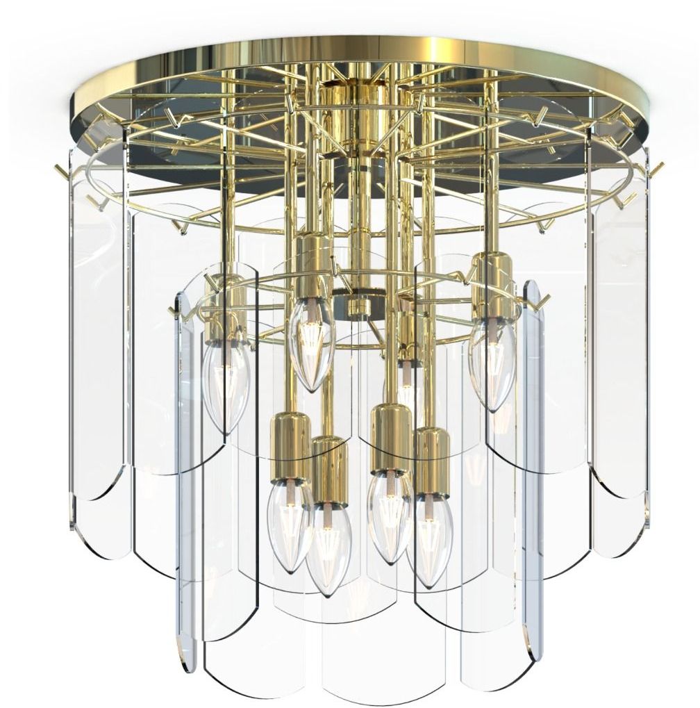 Zuma Line Nira lampă de tavan x40 W transparent-auriu MX3523-8M-EGN