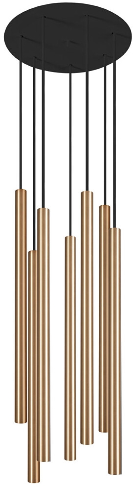 Nowodvorski Lighting Laser lampă suspendată mai mult de 6x10 W negru-alamă 8921