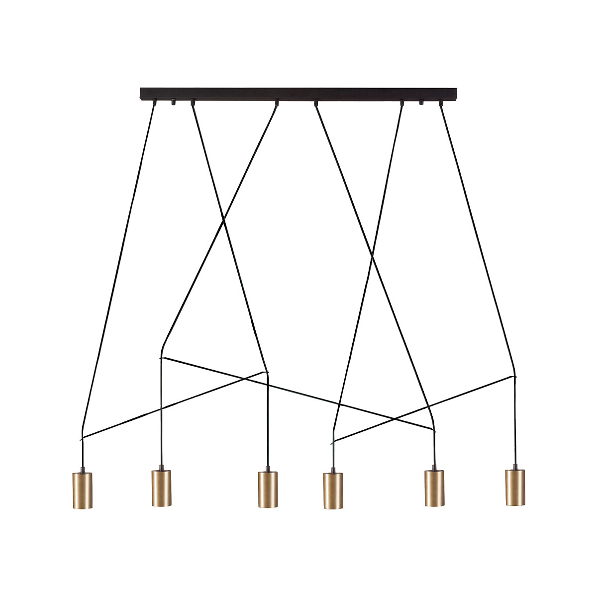 Nowodvorski Lighting Imbria lampă suspendată 6x10 W negru-alamă 7955