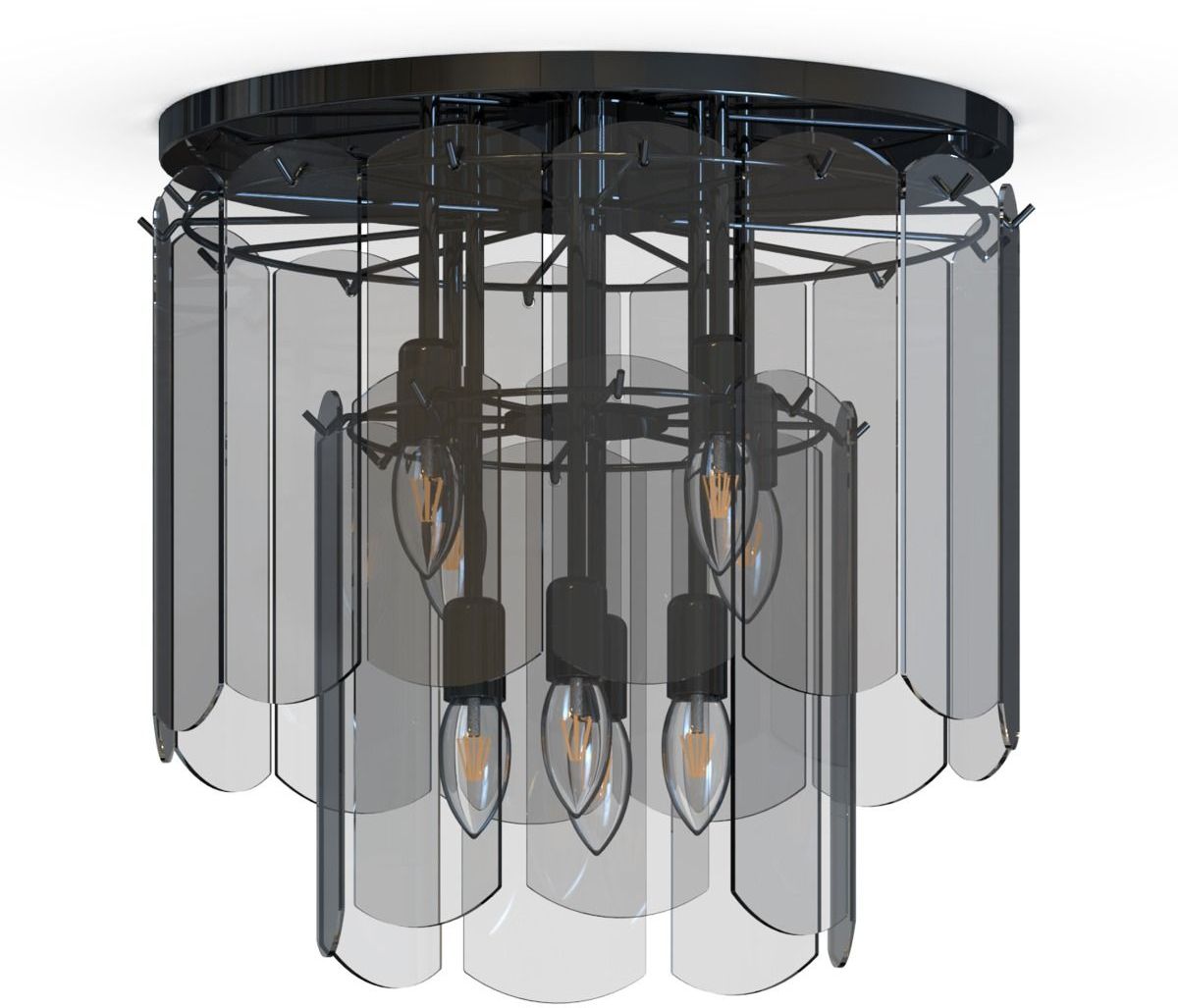 Zuma Line Nira lampă de tavan x40 W negru-fumuriu MX3523-8M-EBCN