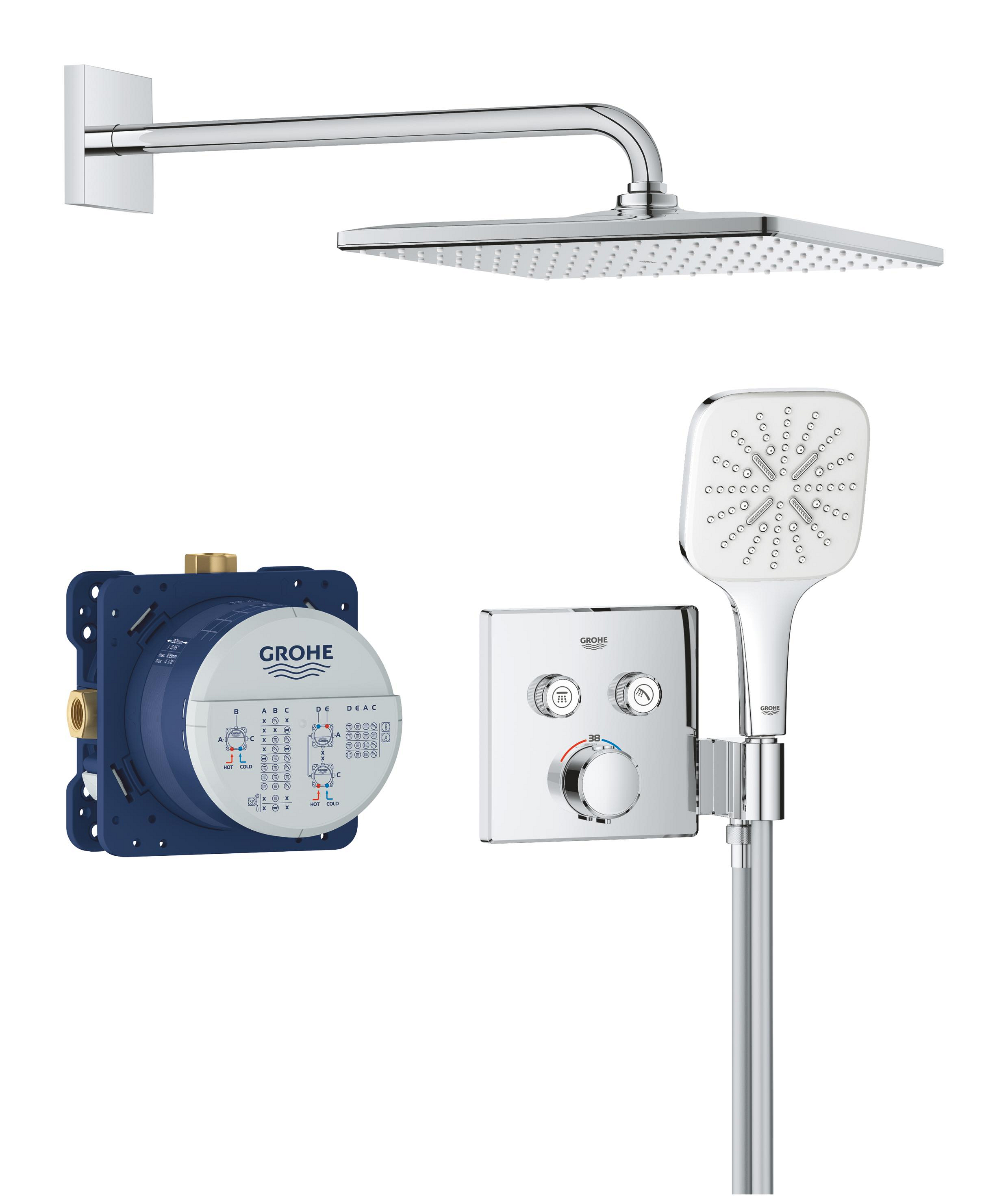 Grohe Precision Smartcontrol set de duș ascuns cu termostat da crom 34876000