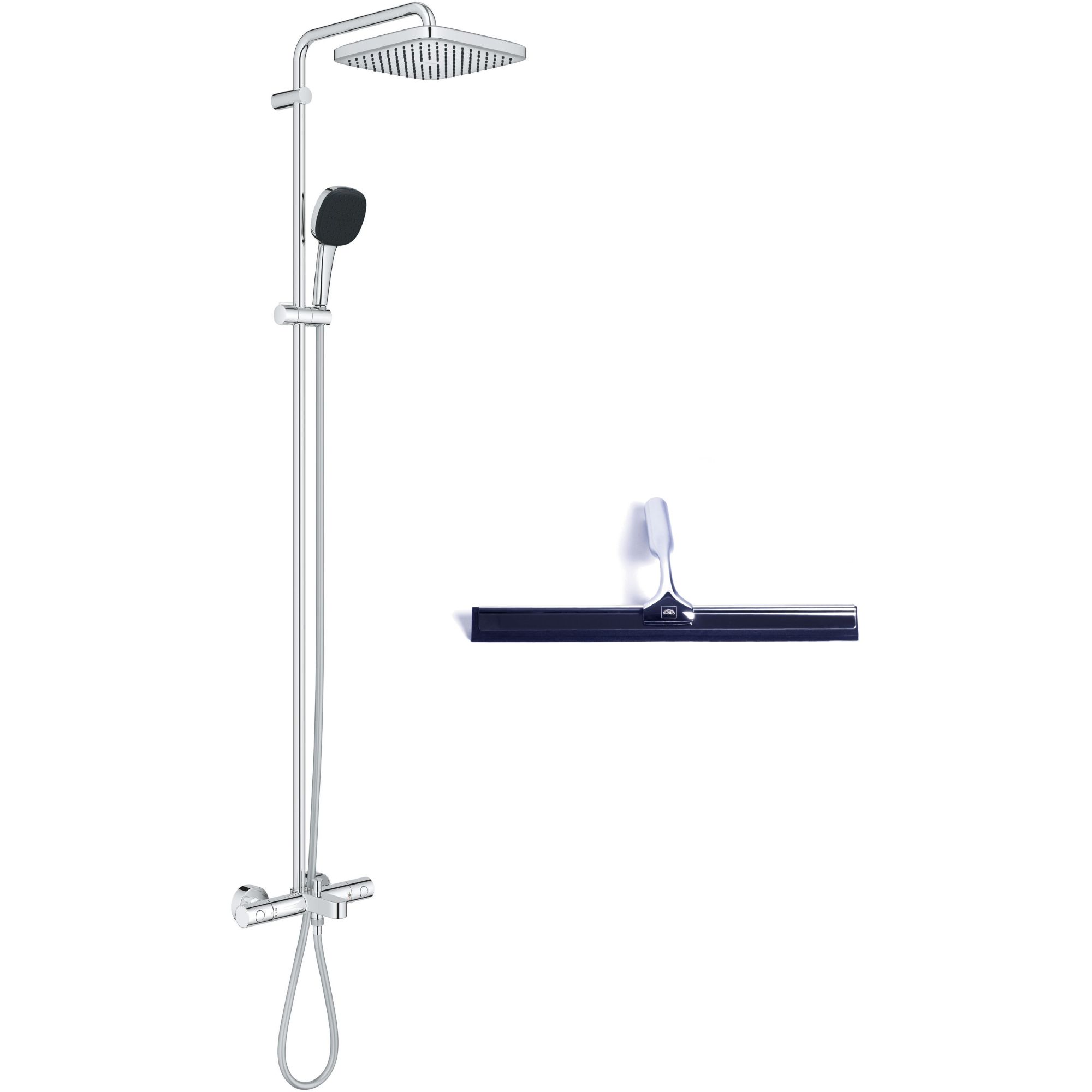 Set set cadă și duș Grohe Vitalio Comfort 26984001, racletă de apă Grohe 4067393055617