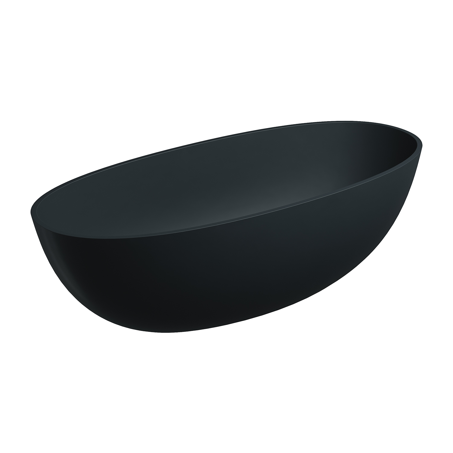 Omnires Shell M+ cadă freestanding 175x78 cm ovală negru SHELL175WWBLV