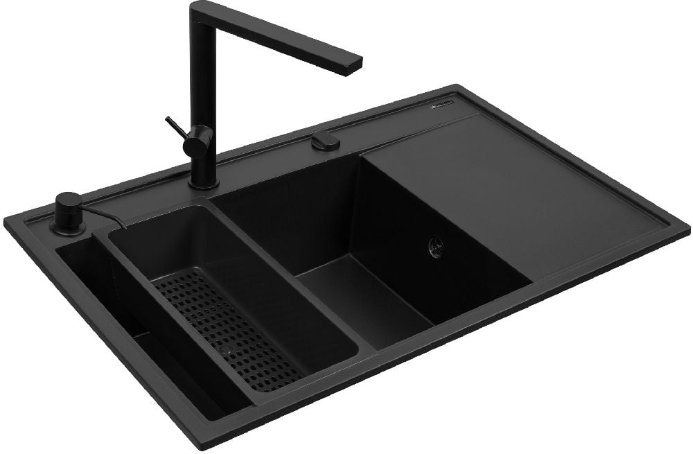 Pyramis Camea chiuveta cu baterie negru/negru 070168402BT