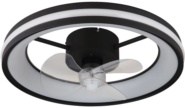 Globo Lighting Gatian lampă-ventilator de tavan 1x30 W negru 03651