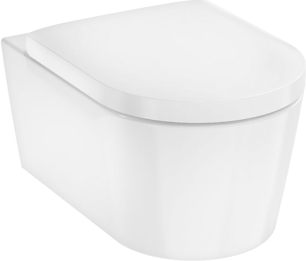 Hansgrohe EluPura S vas wc cu capac soft-close agăţat da alb lucios 60292450