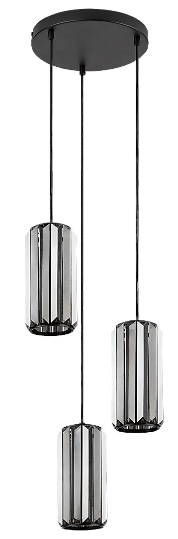 Rabalux Veness lampă suspendată 3x40 W negru-fumuriu 72255