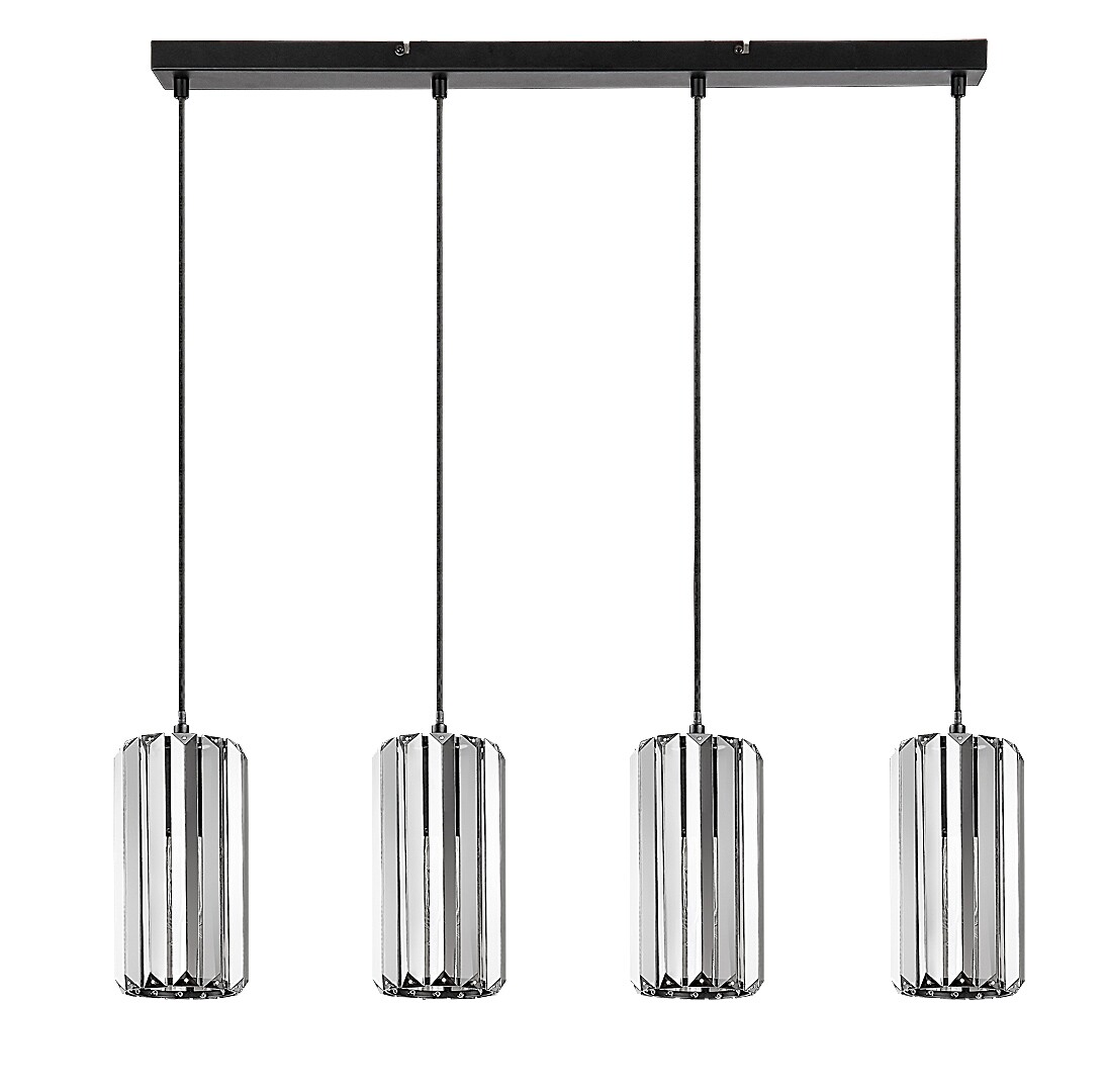 Rabalux Veness lampă suspendată 4x40 W negru-fumuriu 72256