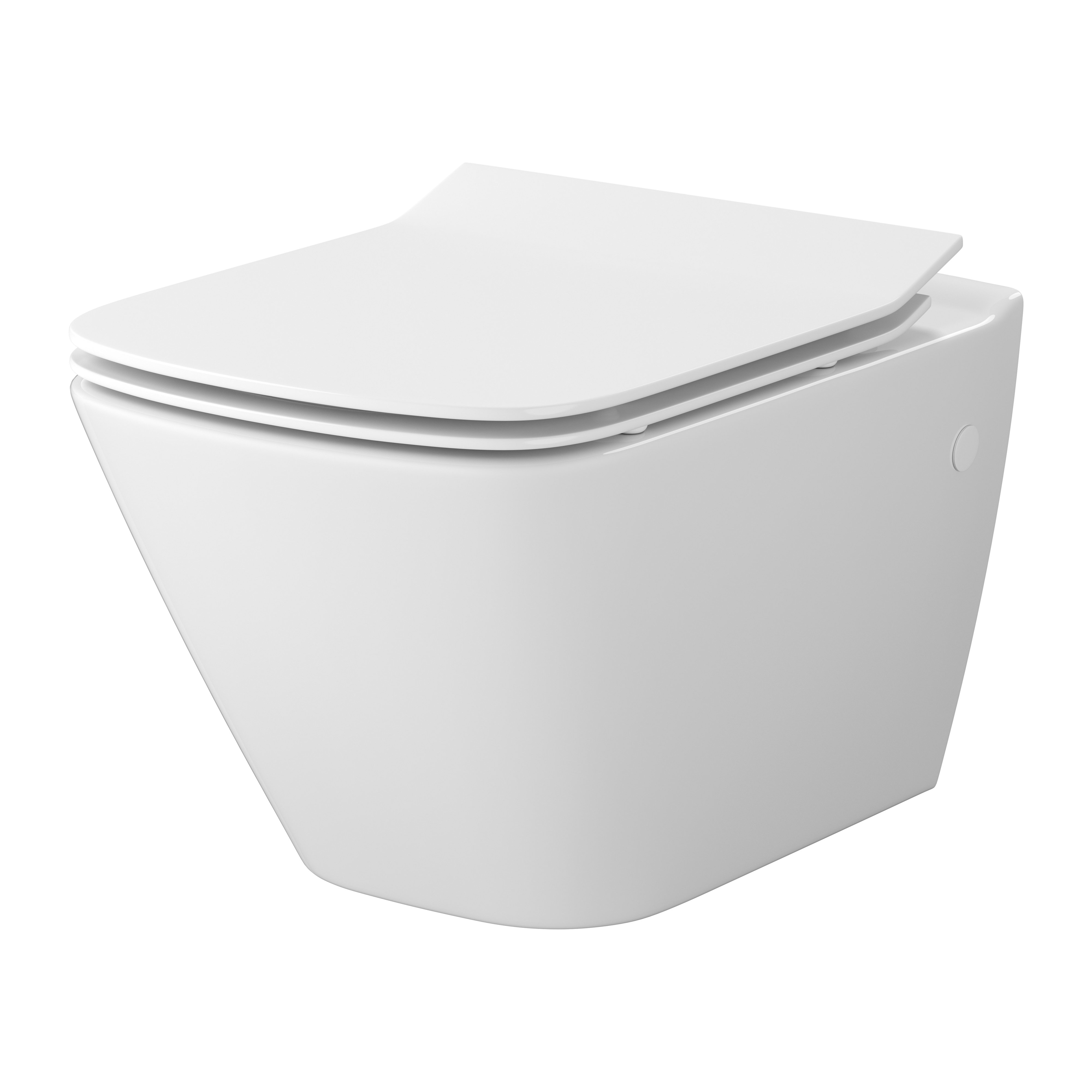 Mito Mesto Square vas wc cu capac soft-close agăţat da alb lucios S701-792