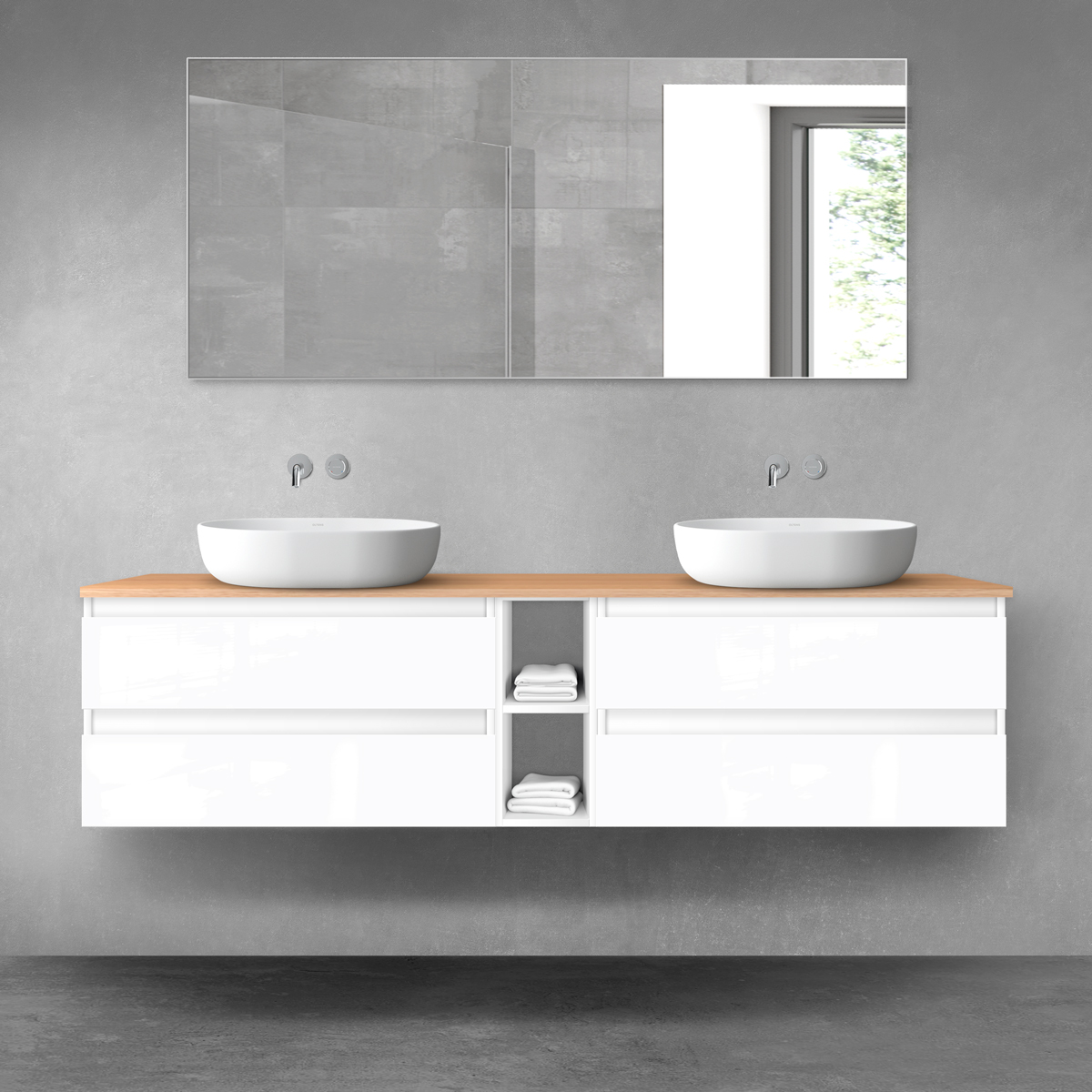 Set dulap Oltens Vernal 60003000, blat Oltens Vernal 63009060, 60021000