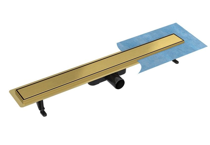 Besco Virgo Duo rigolă liniară cu grătar 70 cm auriu OL-70-VG