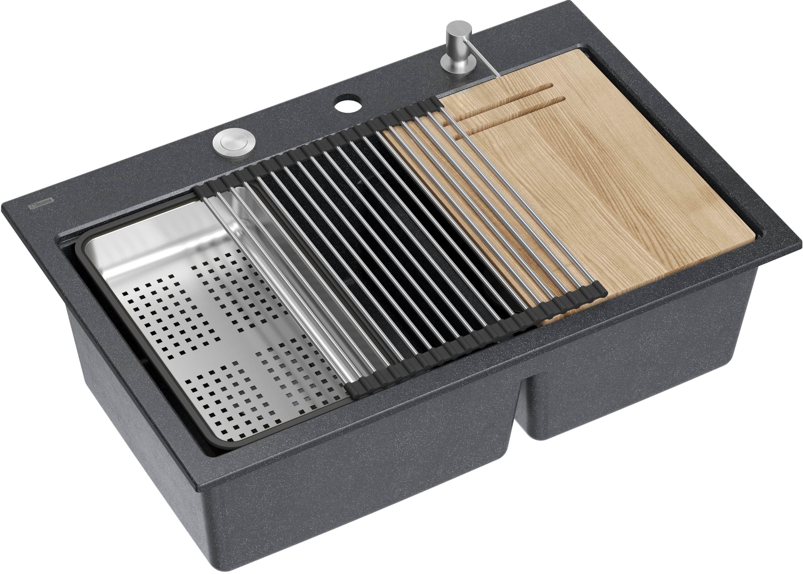 Quadron Marc 120 chiuveta graniteq 76x50 cm negru HQC7650U8_BS