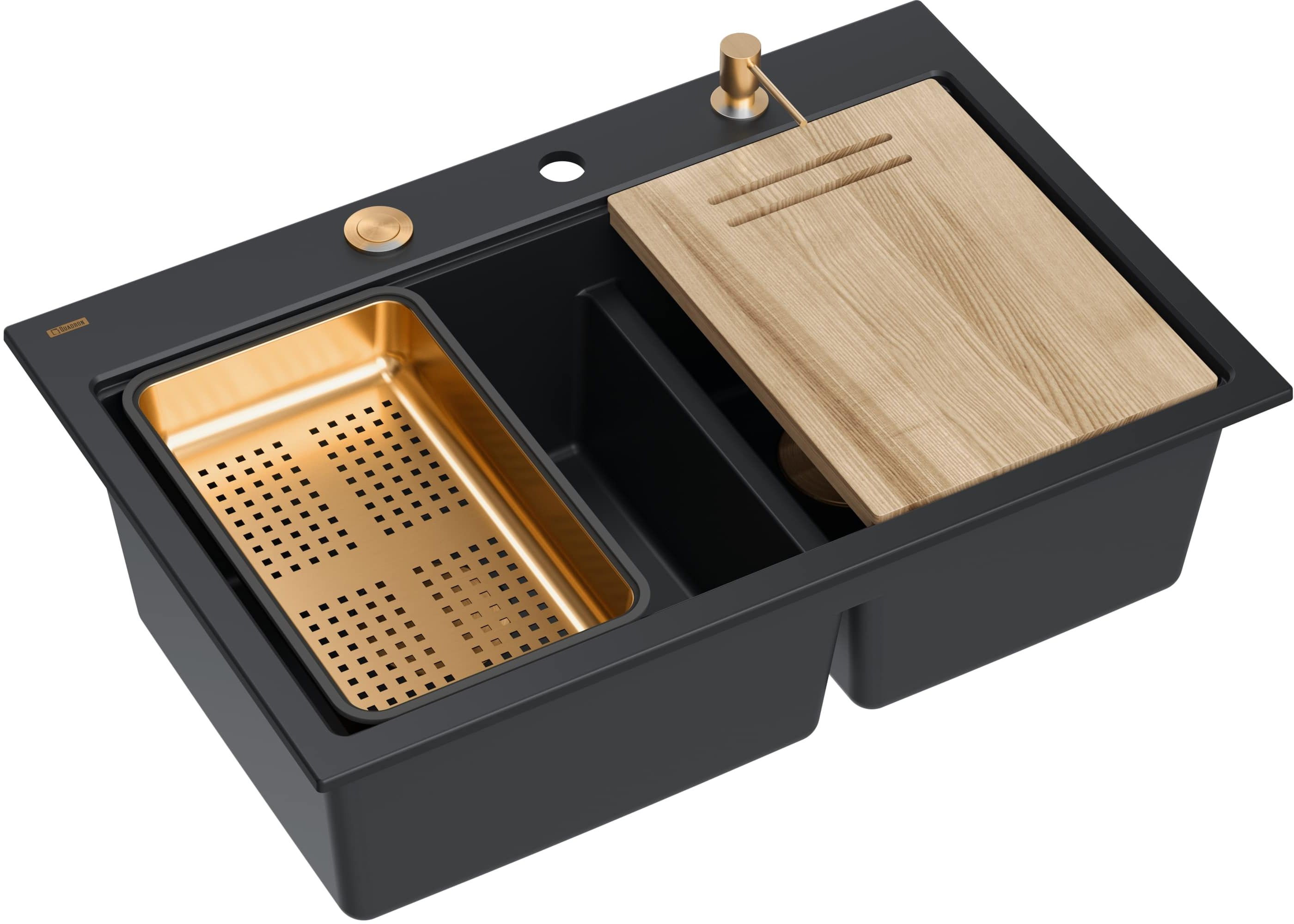 Quadron Marc 120 chiuveta graniteq 76x50 cm negru HQC7650U7_PVDC1