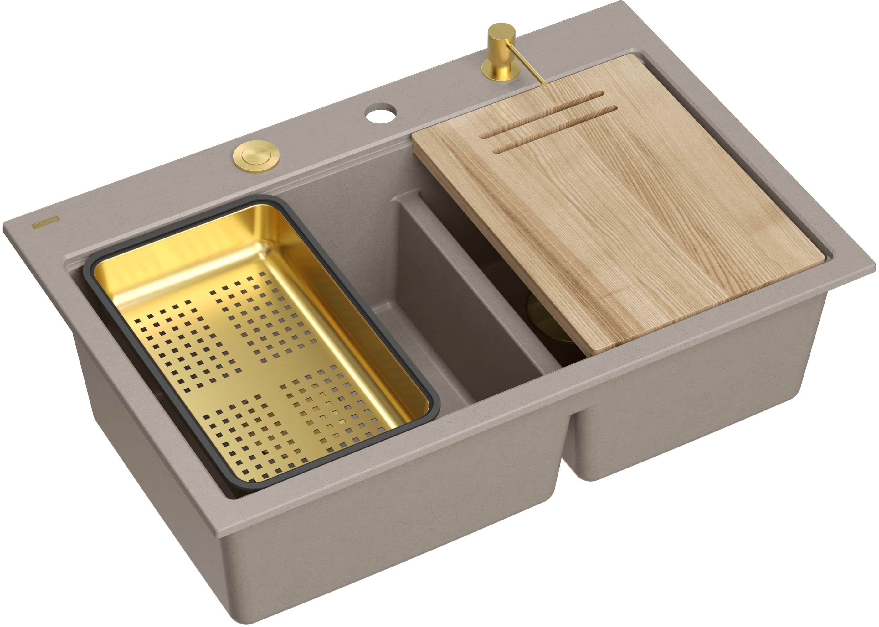 Quadron Marc 120 chiuveta graniteq 76x50 cm bej HQC7650U4_PVDG1