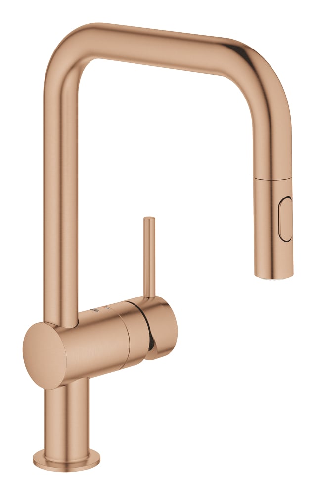 Grohe Minta baterie bucătărie pe picior Brushed Warm Sunset 32322DL2