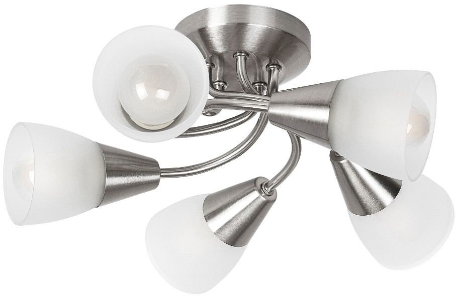 Rabalux Connor lampă de tavan 5x40 W crom-satin-sticla opal 5691