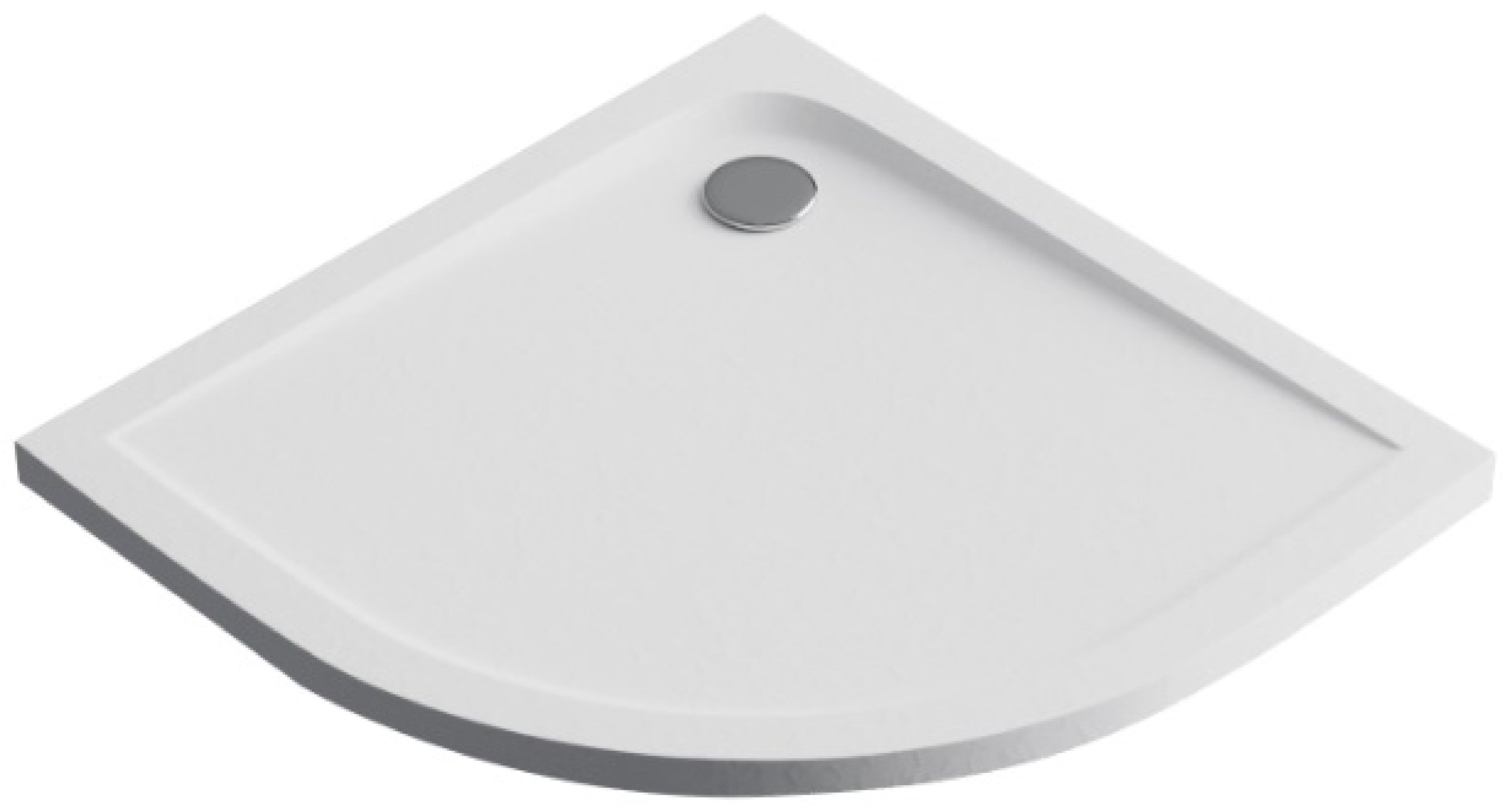 Excellent Sense X cădiță de duș semirotundă 100x100 cm alb BREX.1404100100WHN