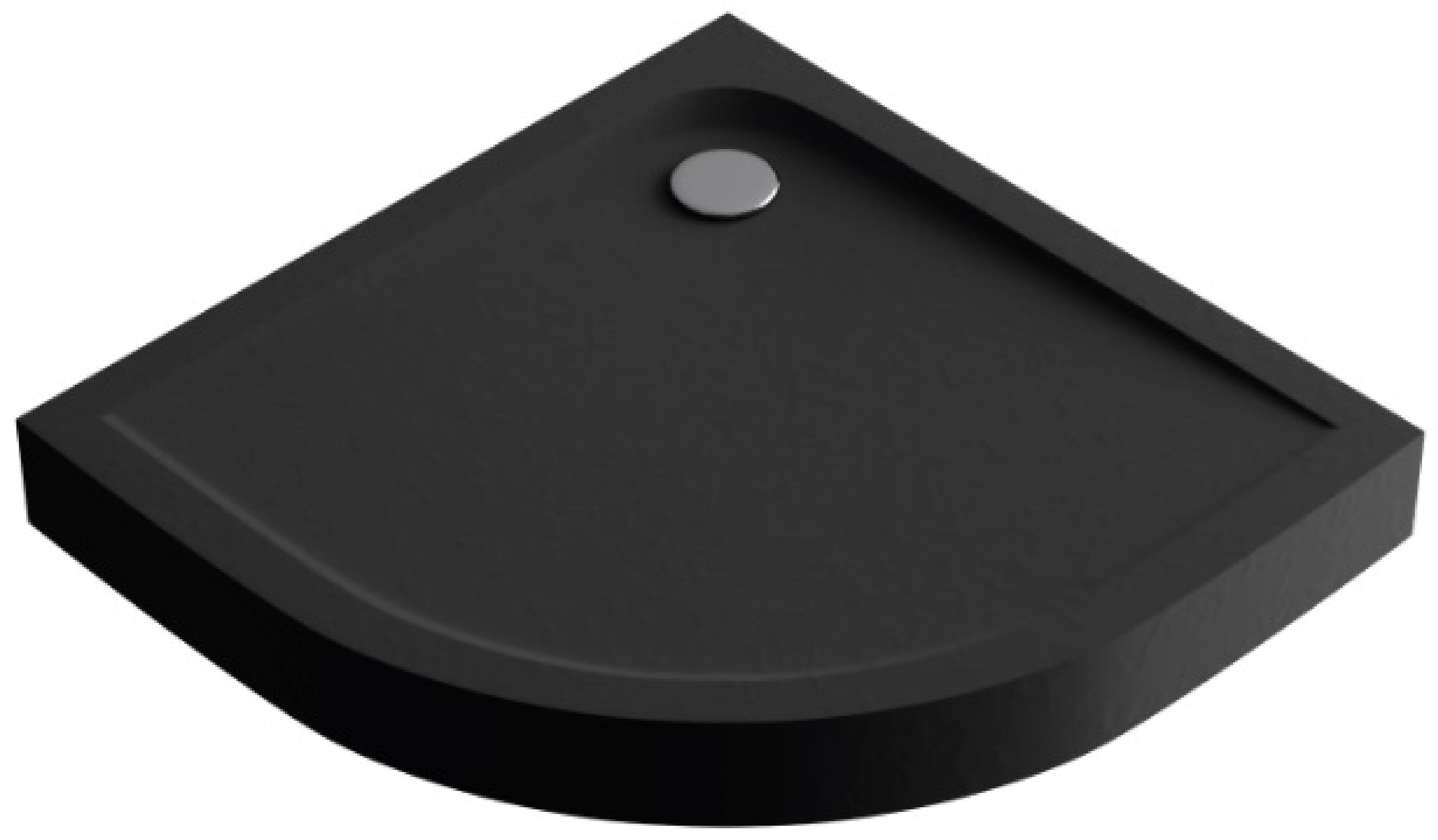 Excellent Sense X cădiță de duș semirotundă 80x80 cm negru BREX.1404080080BLC