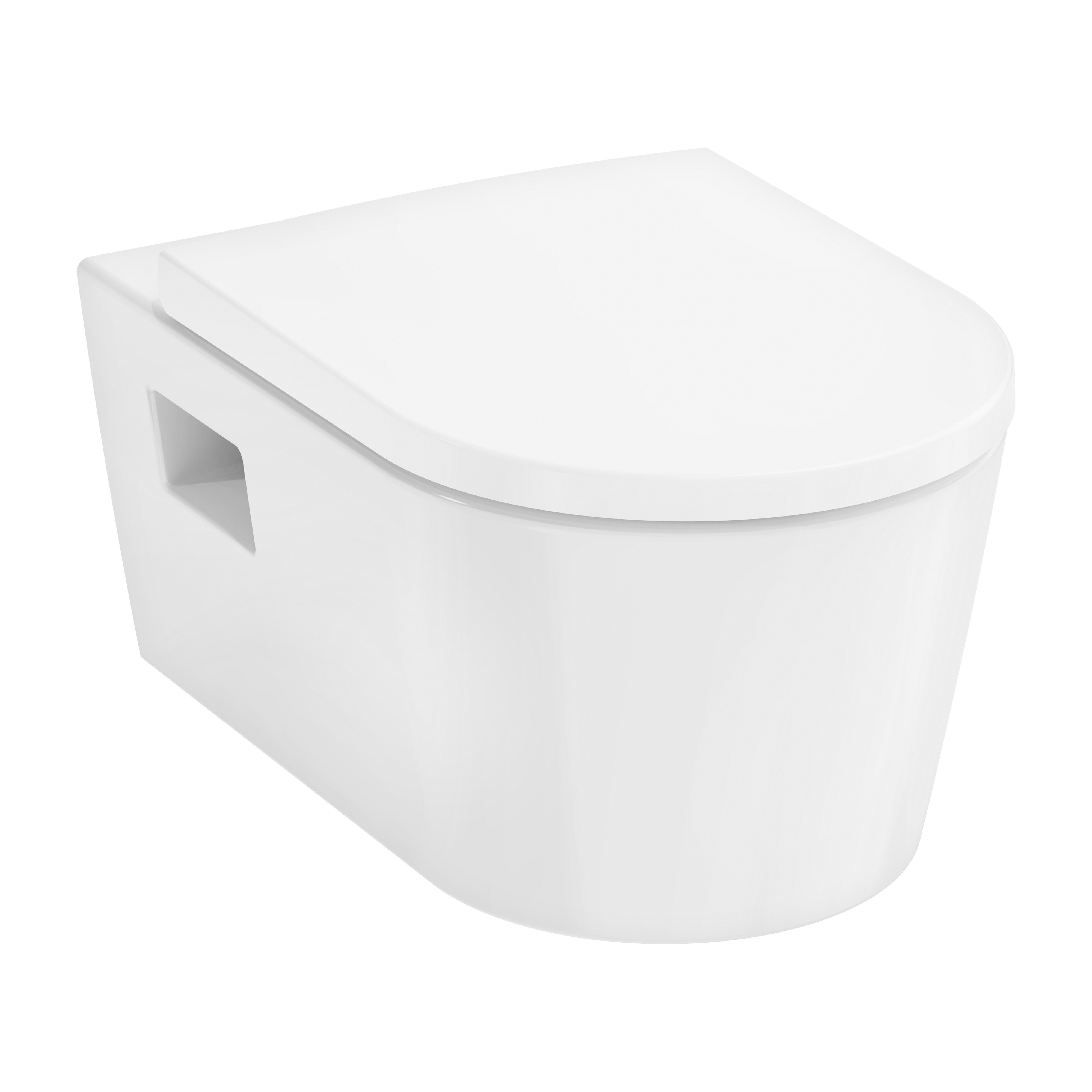 Hansgrohe EluPura Original S vas wc cu capac soft-close agăţat da alb lucios 62050450