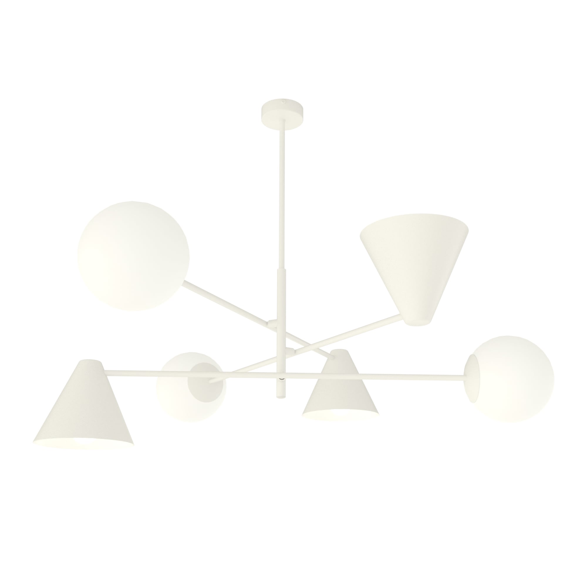 Emibig Hermes lampă de tavan 6x10 W alb 1348/6