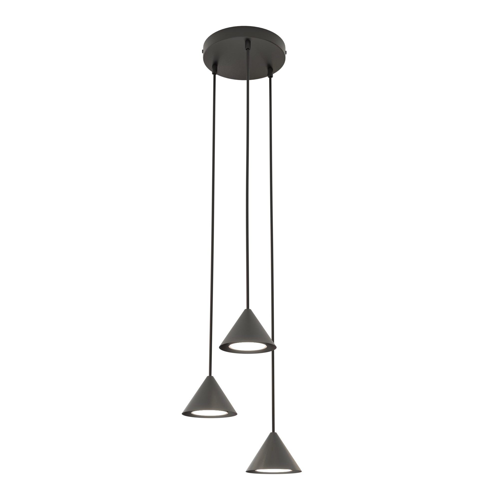 Emibig Elit lampă suspendată 3x10 W negru 13303PREM