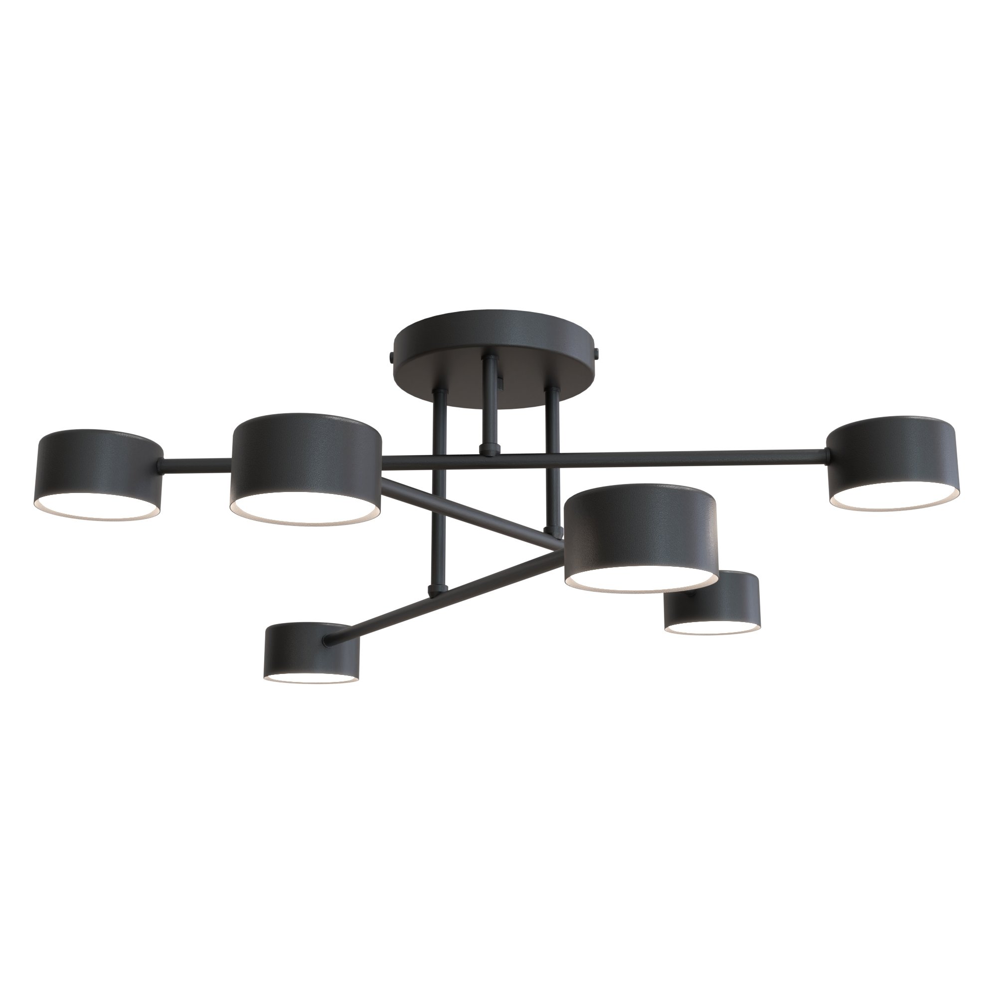 Emibig Halo lampă suspendată 6x10 W negru 1355/6