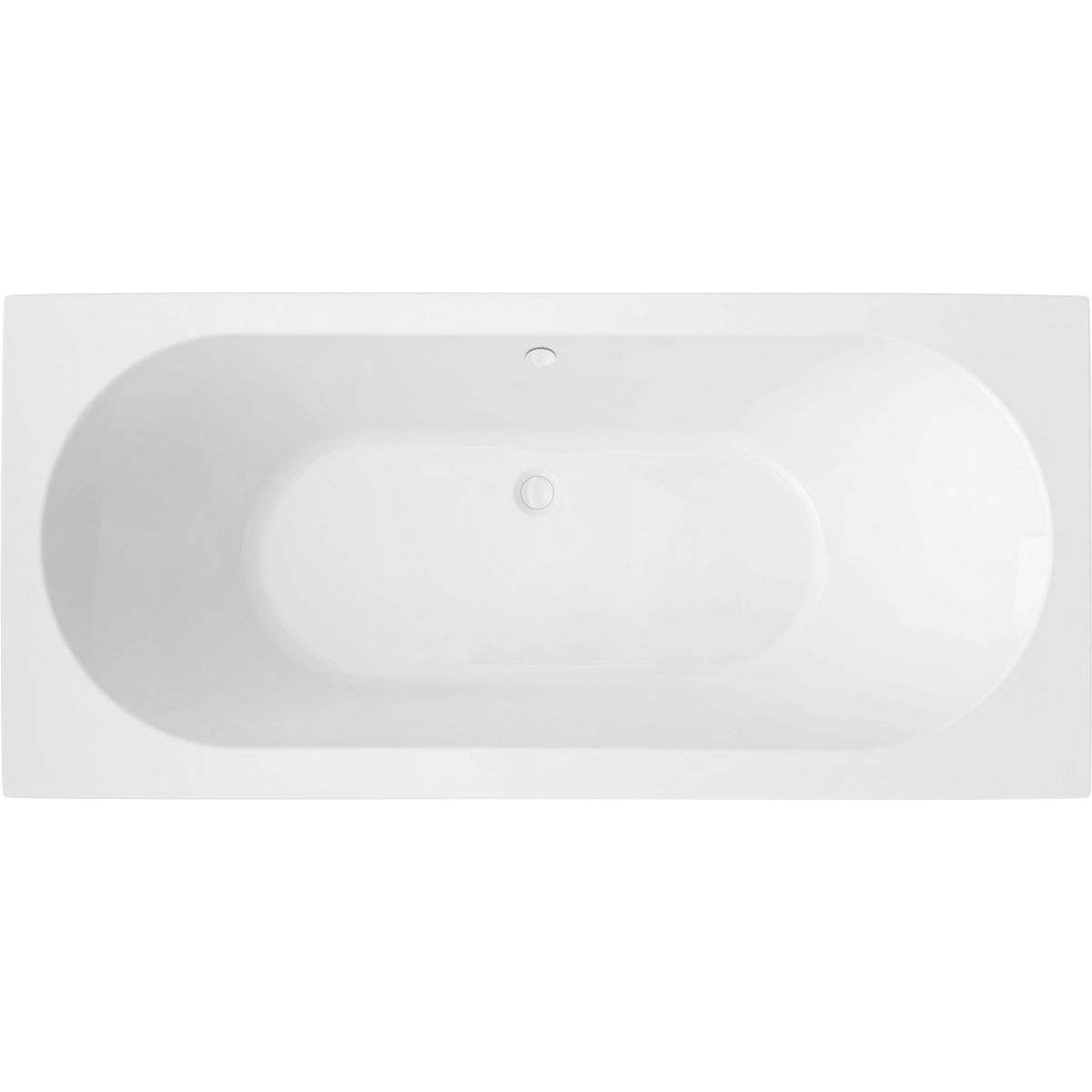 Oltens Lykke cada dreptunghiulară 180x80 cm alb 10014000