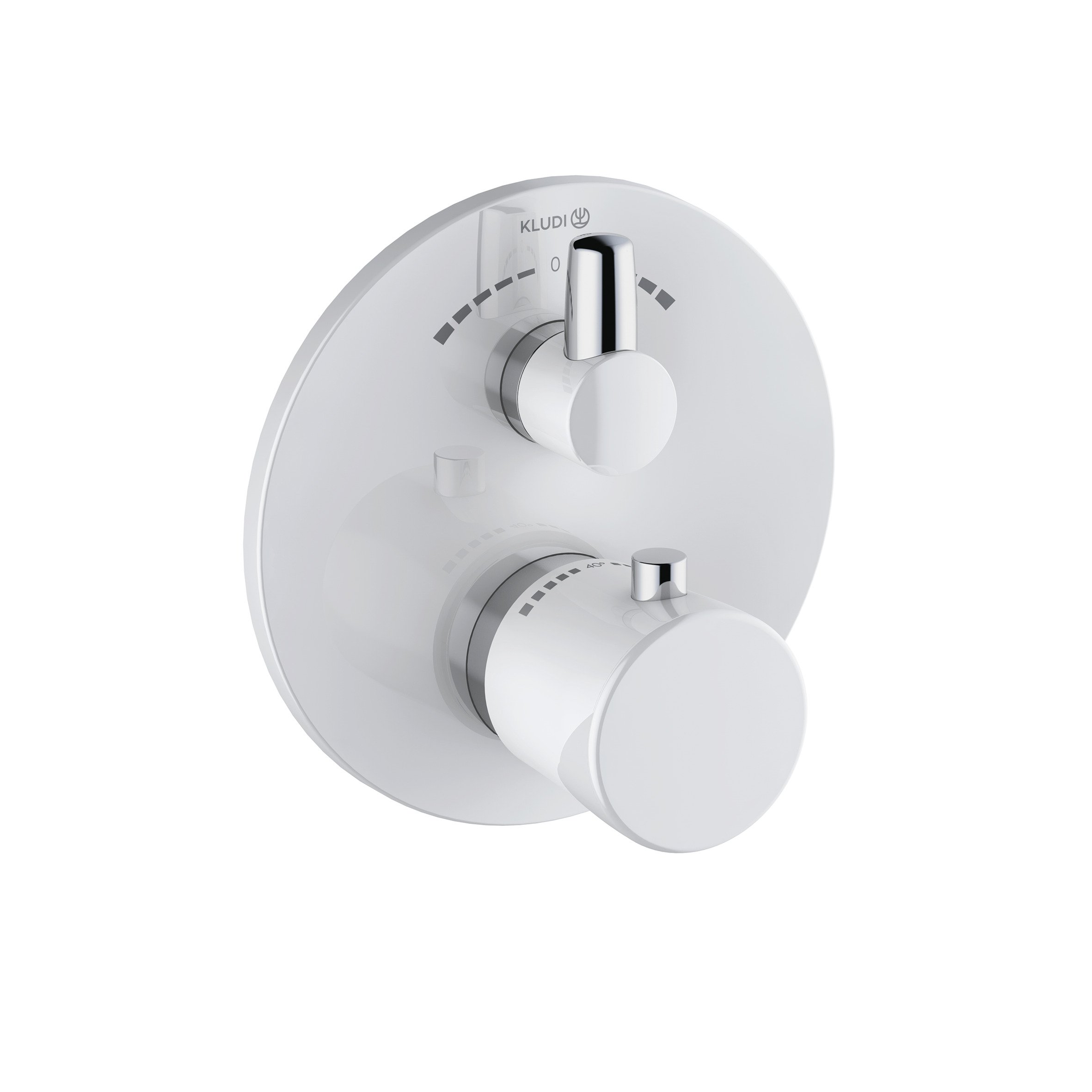 Kludi Balance baterie cadă-duș ascuns cu termostat alb 528109175