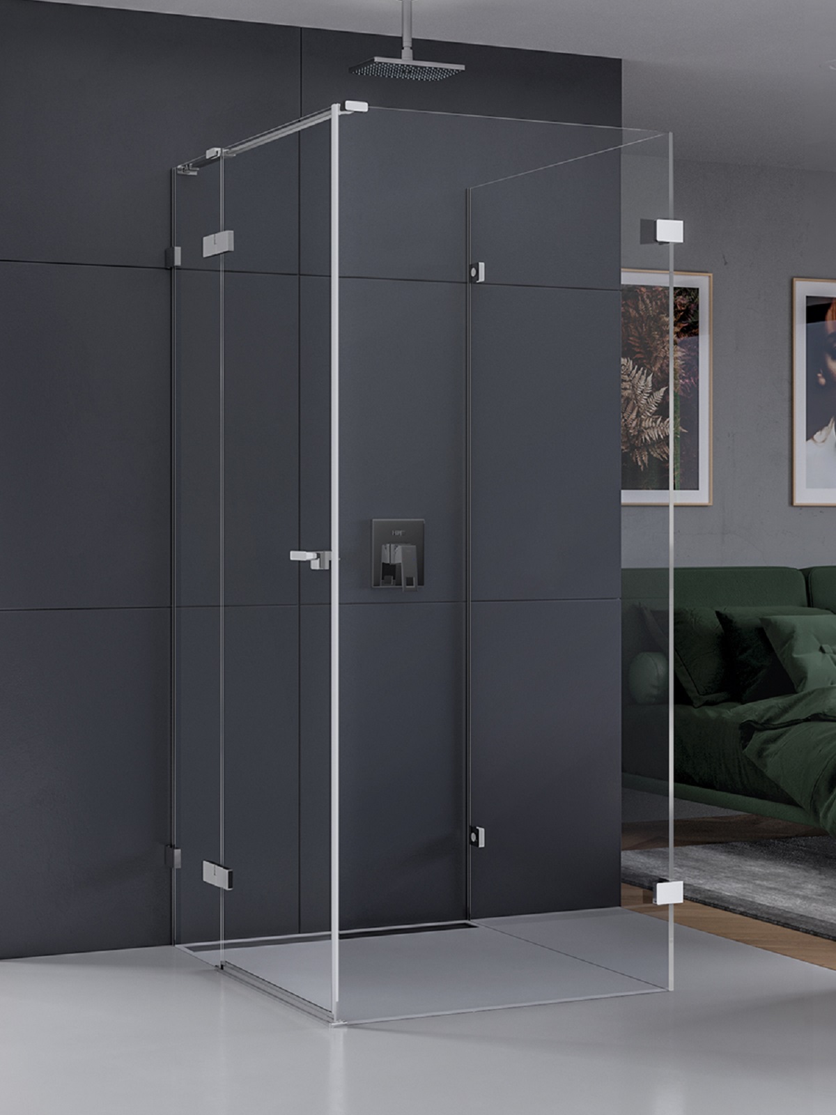 New Trendy Eventa cabină de duș 100x90 cm dreptunghiular crom luciu/sticlă transparentă EXK-4609