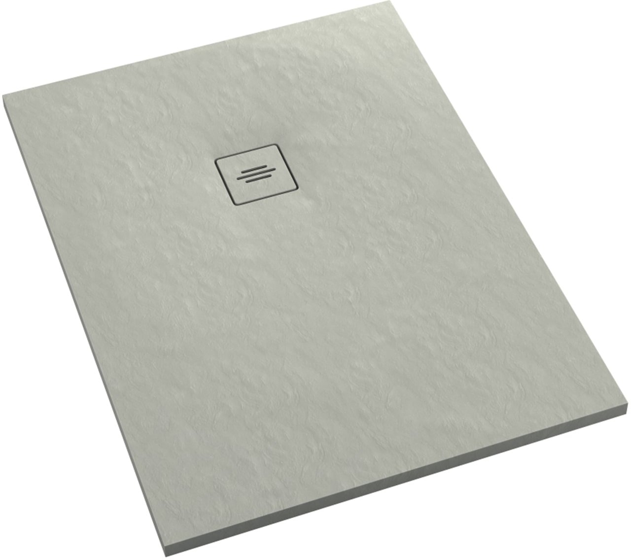 Schedline Protos Cement Stone cădiță de duș dreptunghiulară + capac mascare 100x80 cm ciment 3SP.P1P-80100/CT/ST-M1/CT/ST