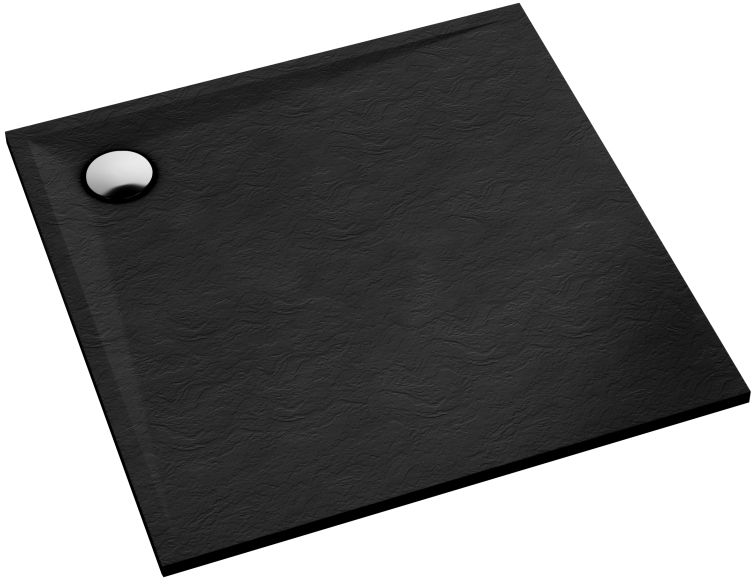 Schedline Libra Black Stone cădiță de duș pătrată 90x90 cm negru 3SP.L1K-9090/C/ST