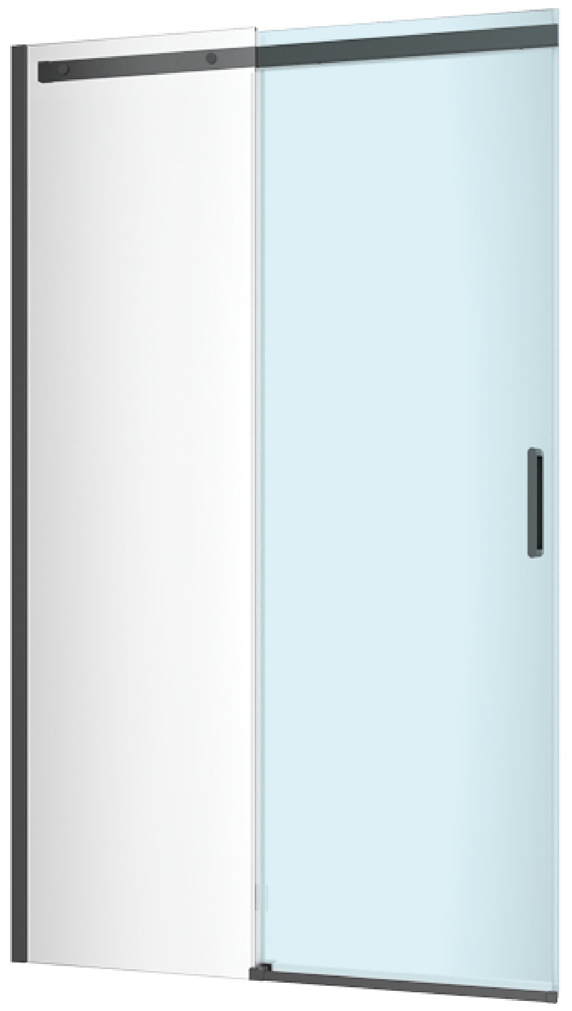 Excellent Rols uși de duș 140 cm culisantă negru mat/sticlă transparentă KAEX.2612.1400.LP1/2.BL